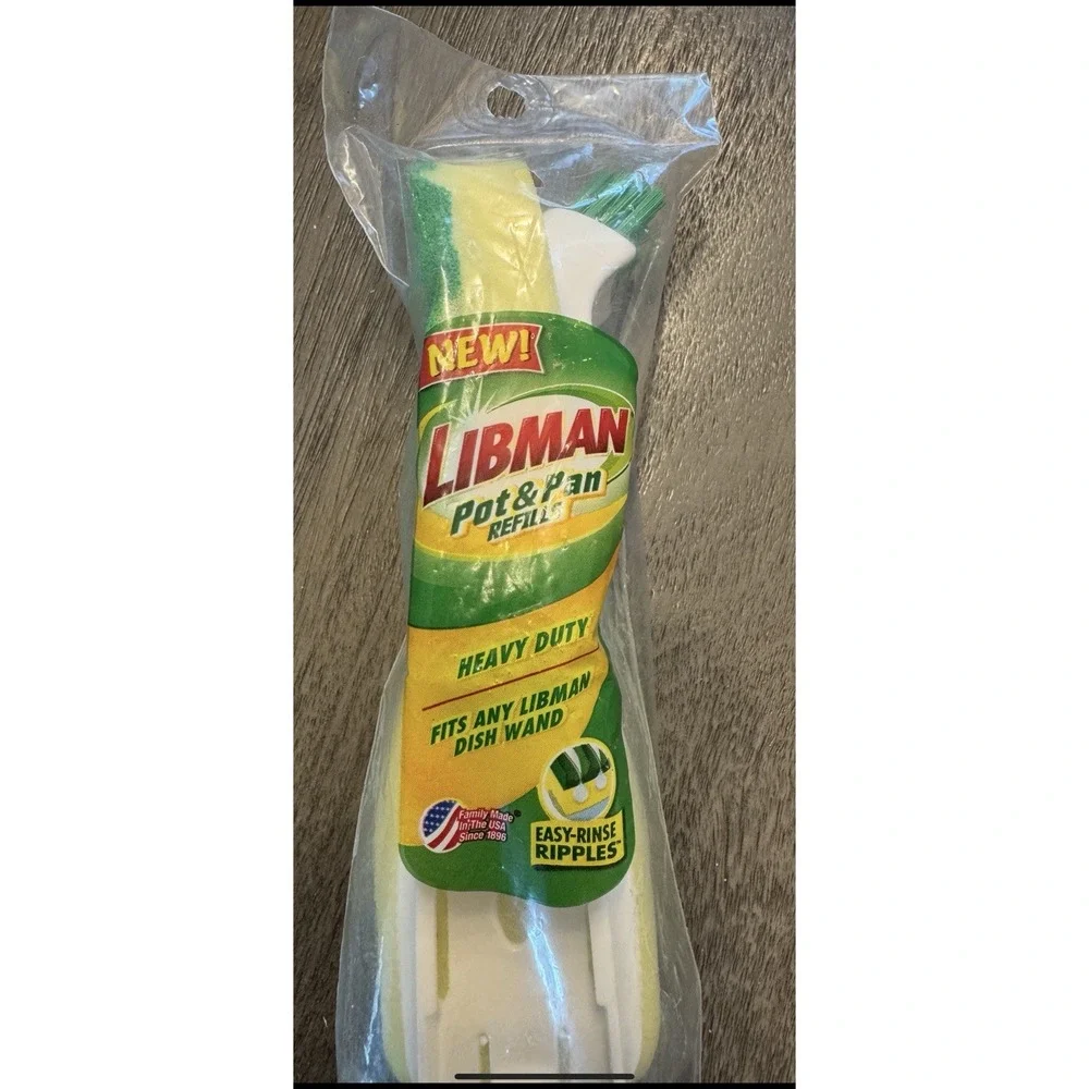 Libman Dish Wand Refill Pots And Pans Kitchen Easy Rinse Non Scratch New NIP